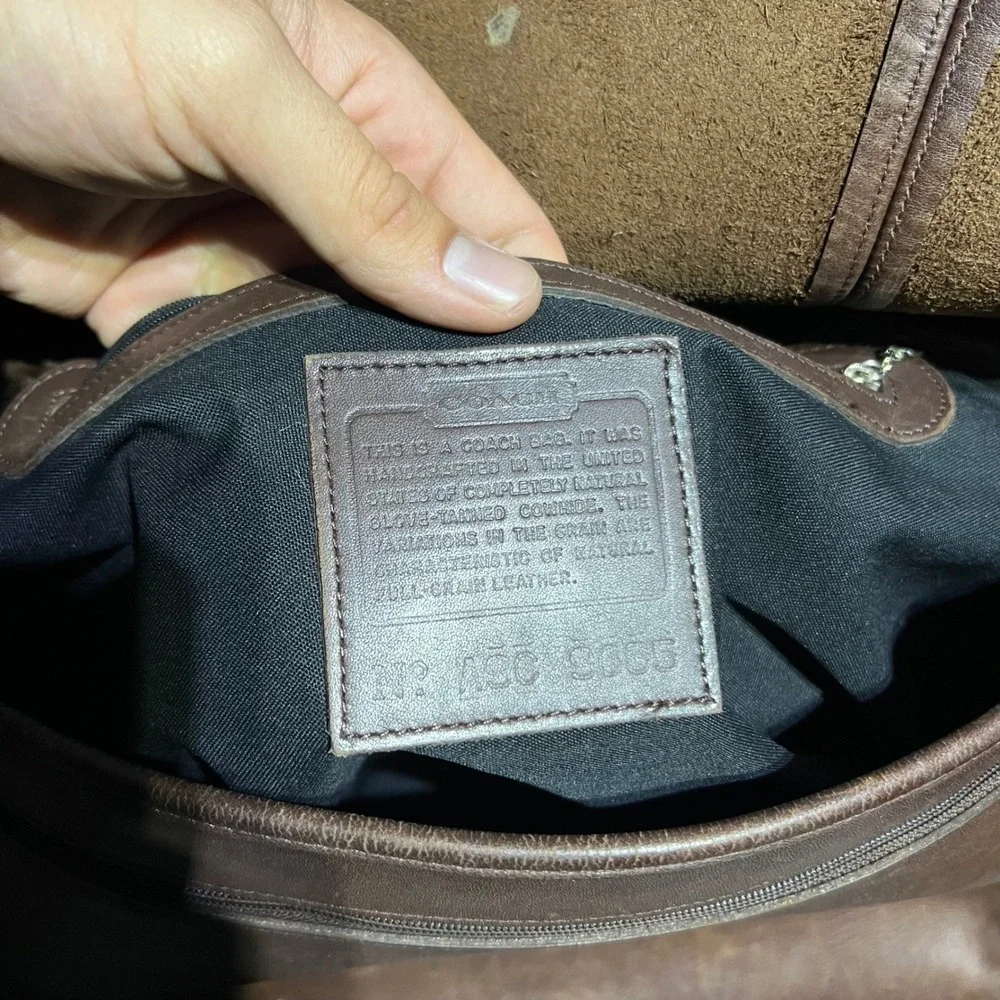 Vintage Coach Messenger Bag Unisex Large Brown Leather Satchel USA Made 9065